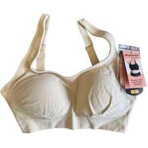 Shapermint Essentials Everyday Comfort Straps Wireless Shaper Bra Chai NWT Small